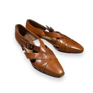 90’s Nine West Brown Leather Closed Toe Sandals